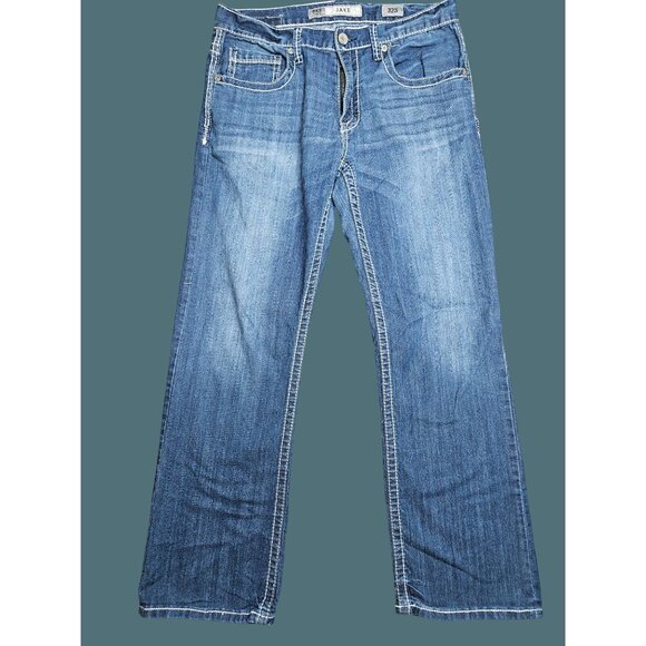 BKE Denim Jake Straight Leg Thick Stitching Western Rodeo Men Jeans 32S (32x29) - Picture 1 of 9